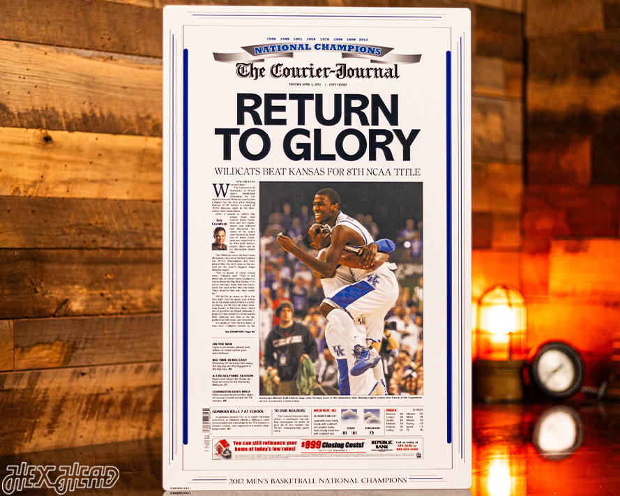 The Courier-Journal Kentucky Wildcats 2012 Basketball National Champions Front Page - APRIL 3, 2012
