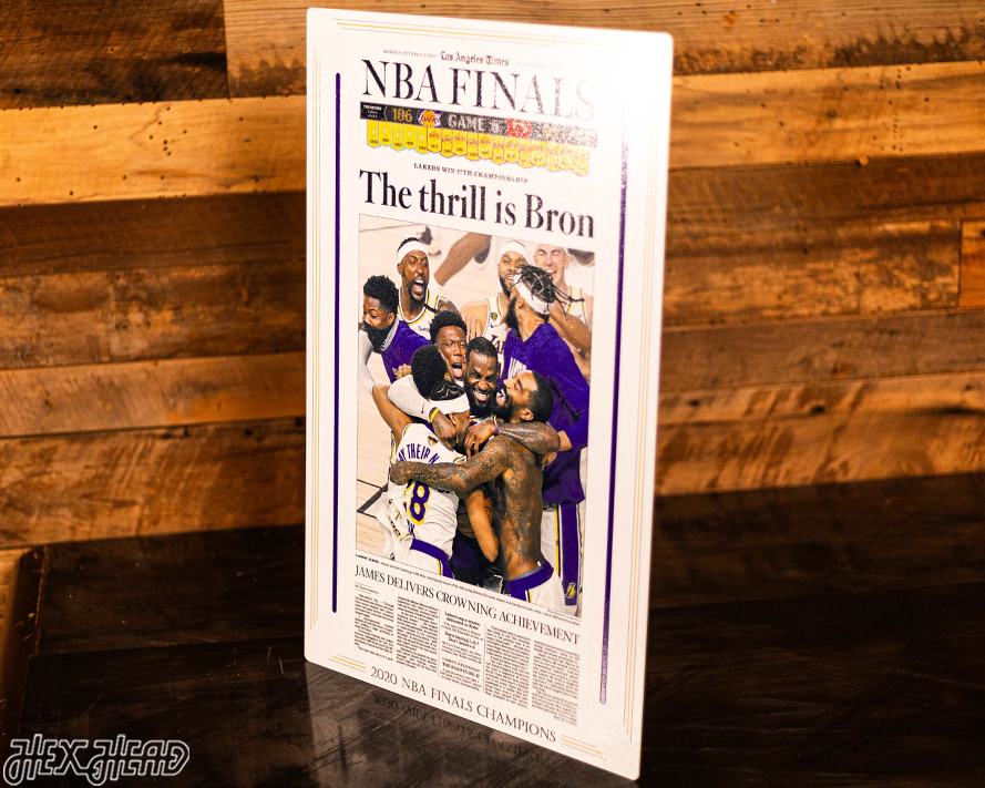 Los Angeles Times Lakers 2020 NBA FINALS Front Page - OCT 12, 2020