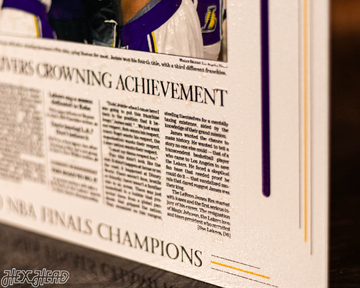 Los Angeles Times Lakers 2020 NBA FINALS Front Page - OCT 12, 2020