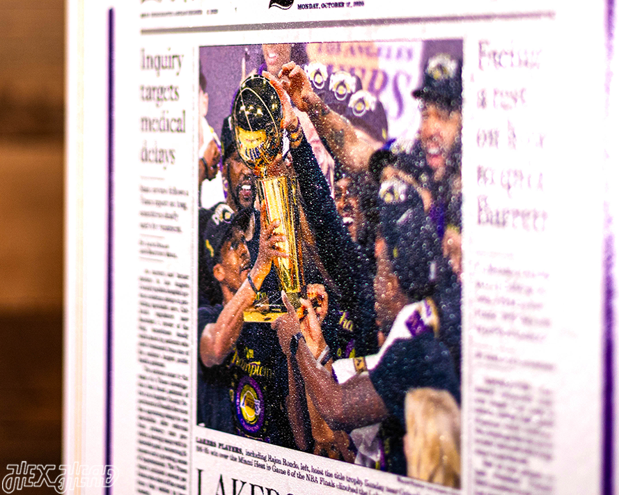 Los Angeles Times Lakers Tribute To Kobe Front Page - OCT 12, 2020