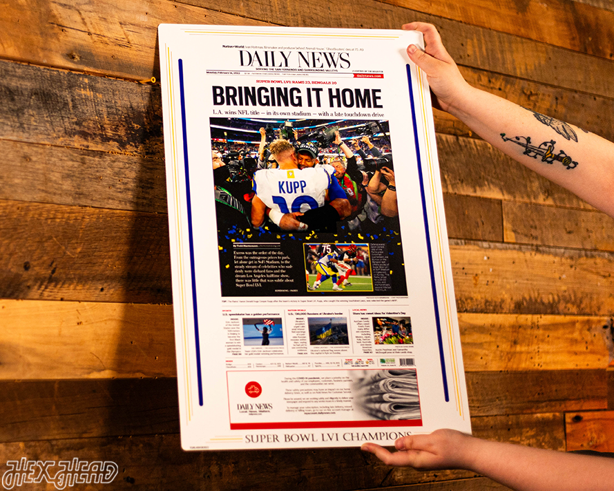 Daily News Los Angeles Rams LVI SUPER BOWL Front Page - FEB 14, 2022