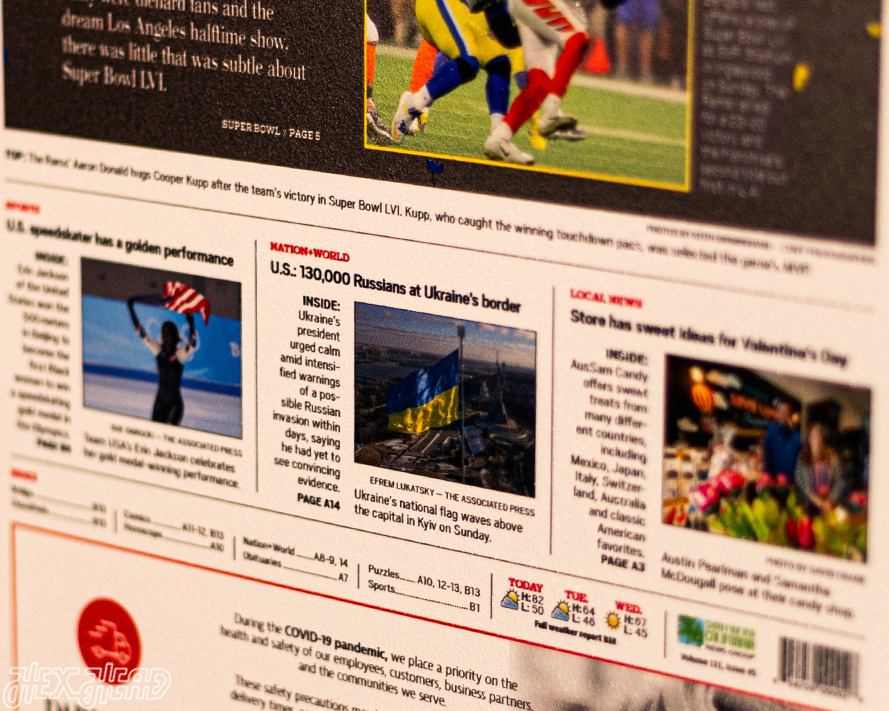 Daily News Los Angeles Rams LVI SUPER BOWL Front Page - FEB 14, 2022