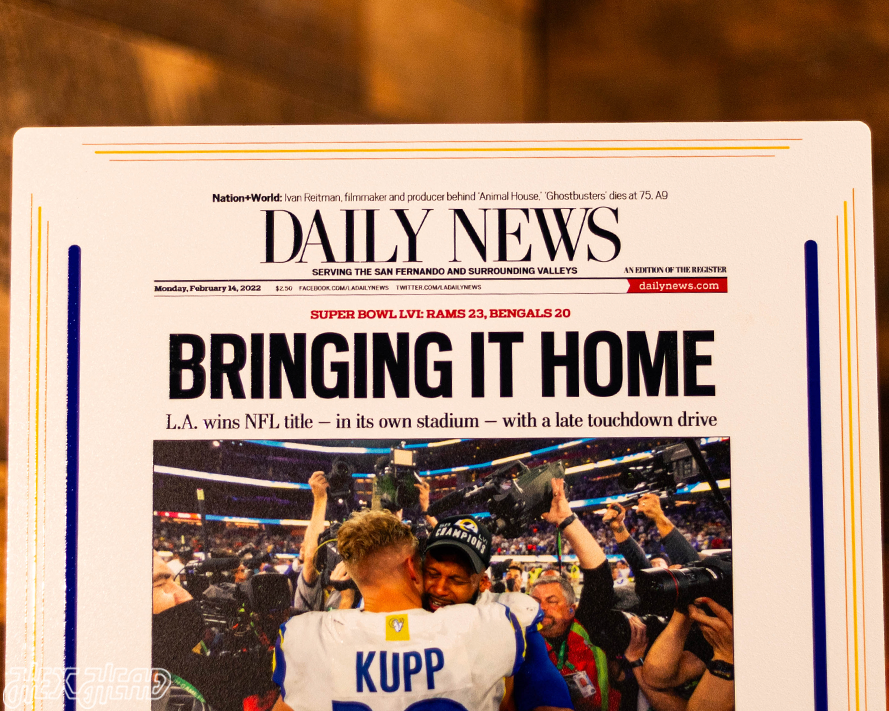 Daily News Los Angeles Rams LVI SUPER BOWL Front Page - FEB 14, 2022
