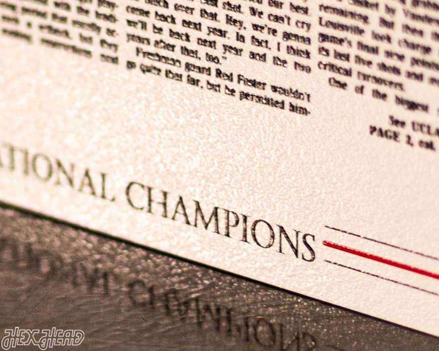 The Courier-Journal Louisville Cardinals 1980 Basketball National Champions Front Page - MAR 25, 1980