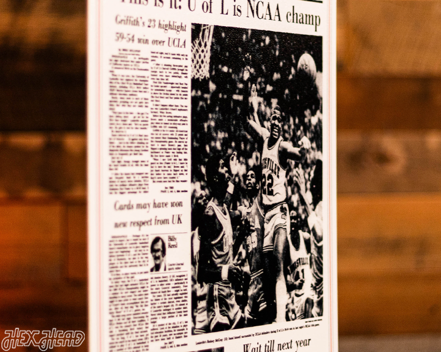 The Courier-Journal Louisville Cardinals 1980 Basketball National Champions Front Page - MAR 25, 1980