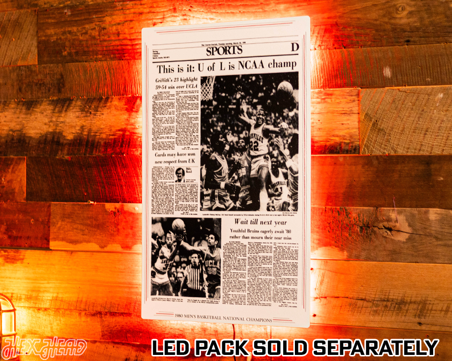 The Courier-Journal Louisville Cardinals 1980 Basketball National Champions Front Page - MAR 25, 1980