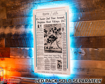 Miami Herald Dolphins 1974 SUPER BOWL Front Page - JAN 14, 1974