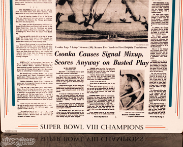 Miami Herald Dolphins 1974 SUPER BOWL Front Page - JAN 14, 1974