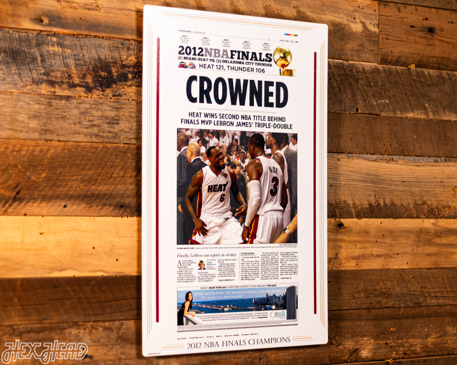 Miami Herald Heat 2012 NBA FINALS Front Page - JUNE 22, 2012