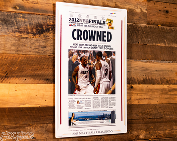 Miami Herald Heat 2012 NBA FINALS Front Page - JUNE 22, 2012