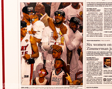 Miami Herald Heat 2013 NBA FINALS Front Page - JUNE 21, 2013