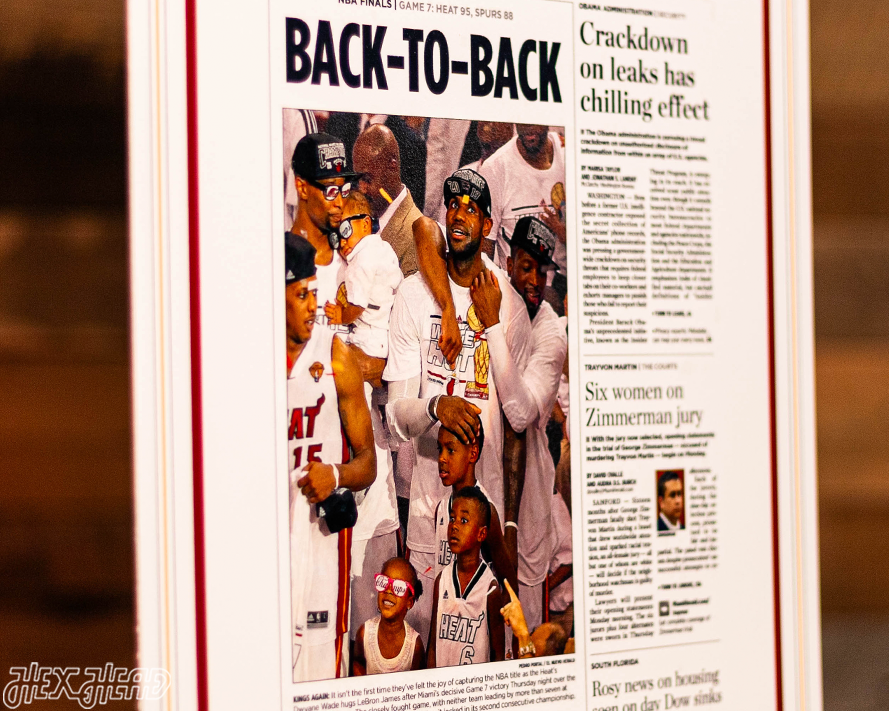 Miami Herald Heat 2013 NBA FINALS Front Page - JUNE 21, 2013