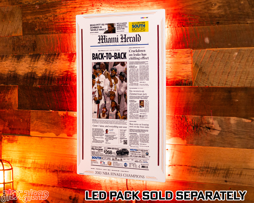 Miami Herald Heat 2013 NBA FINALS Front Page - JUNE 21, 2013