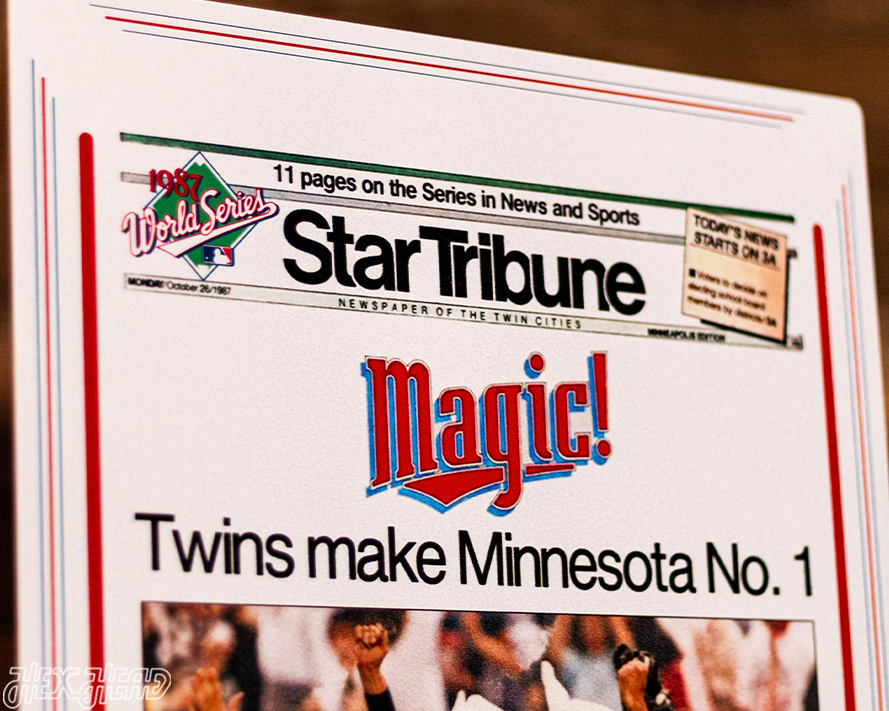 Star Tribune Minnesota Twins 1987 WORLD SERIES Front Page - OCT 26, 1987