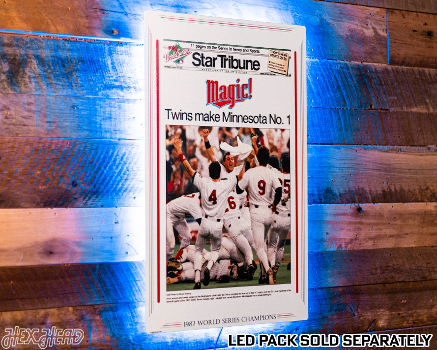Star Tribune Minnesota Twins 1987 WORLD SERIES Front Page - OCT 26, 1987