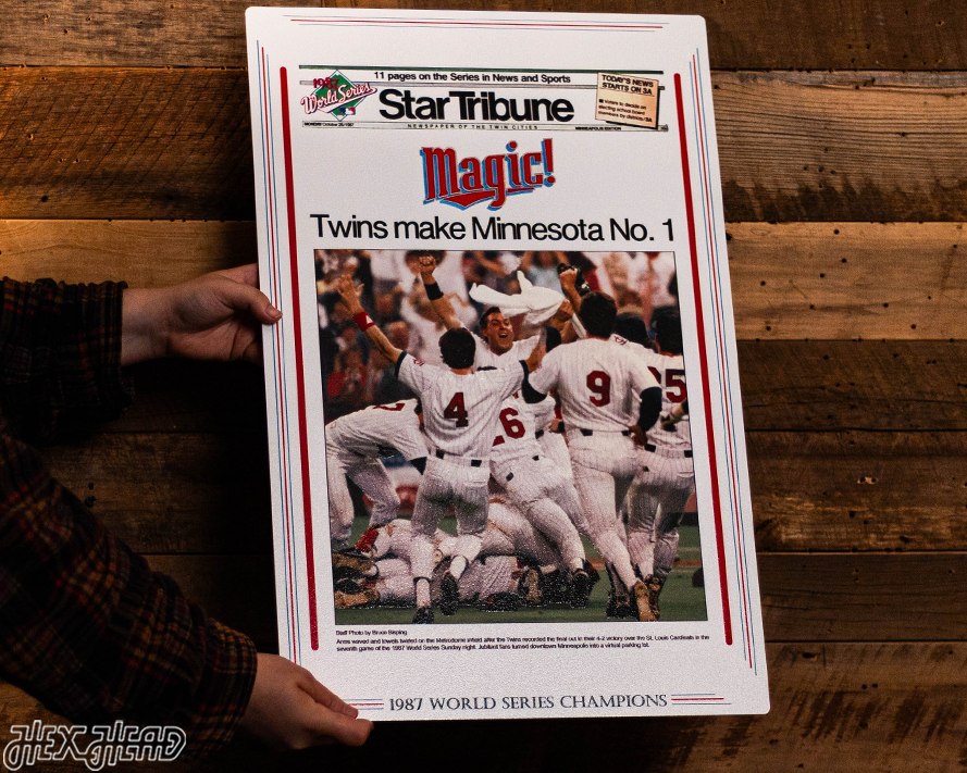 Star Tribune Minnesota Twins 1987 WORLD SERIES Front Page - OCT 26, 1987