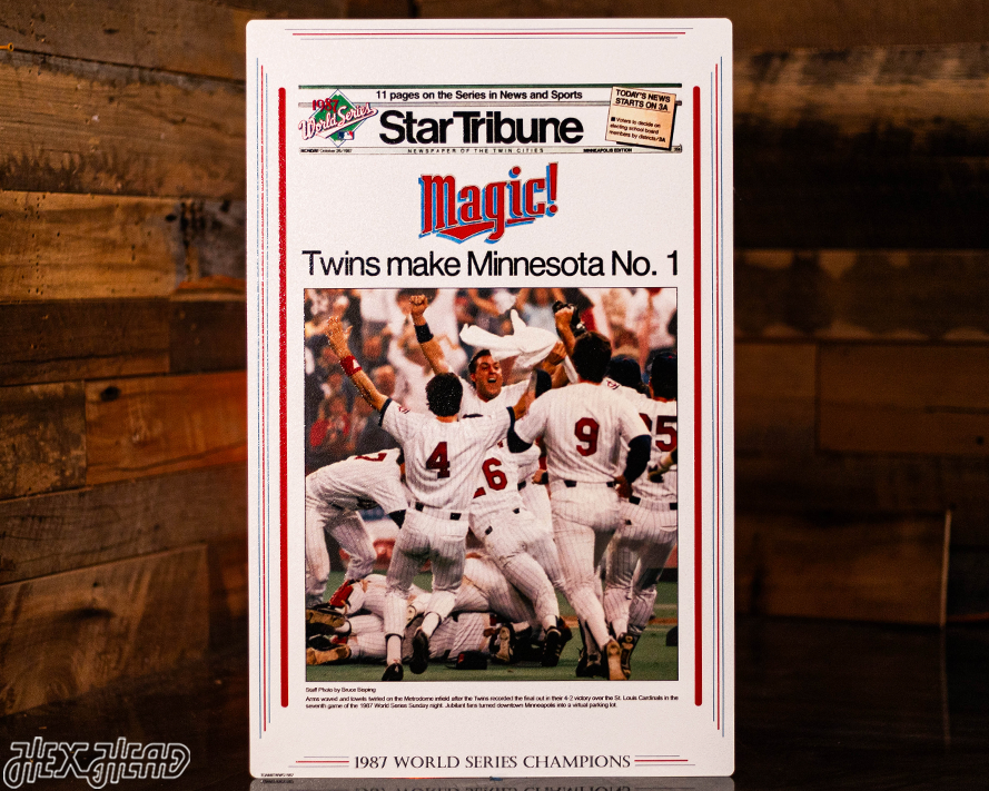 Star Tribune Minnesota Twins 1987 WORLD SERIES Front Page - OCT 26, 1987