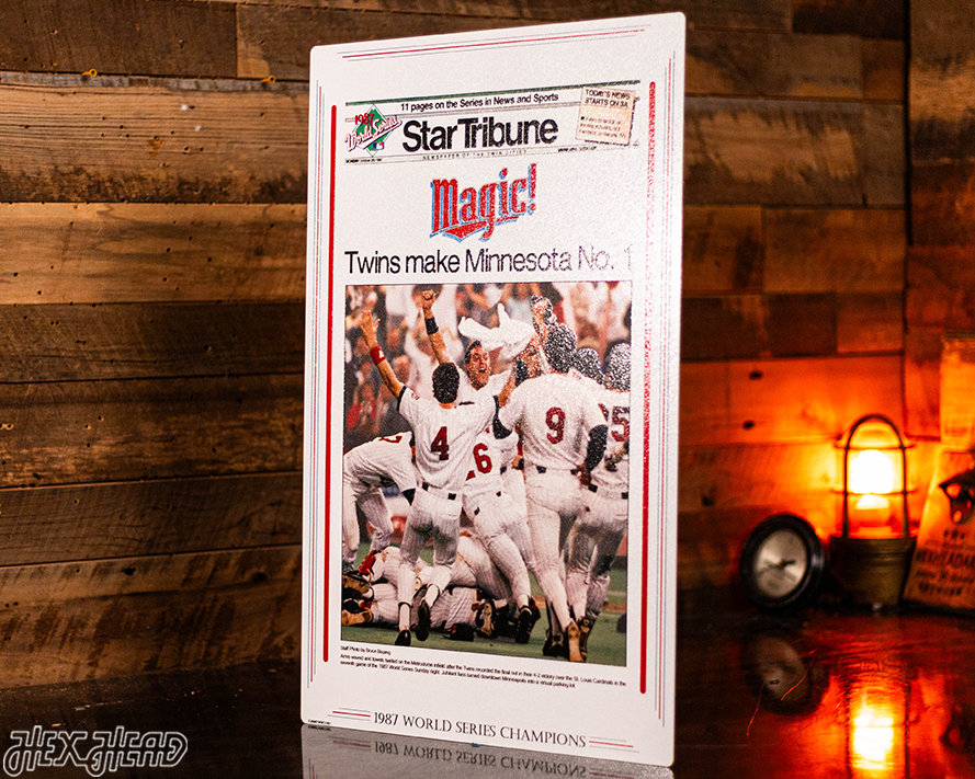 Star Tribune Minnesota Twins 1987 WORLD SERIES Front Page - OCT 26, 1987