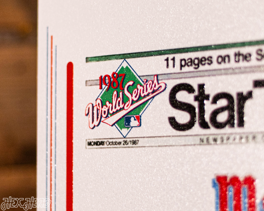 Star Tribune Minnesota Twins 1987 WORLD SERIES Front Page - OCT 26, 1987