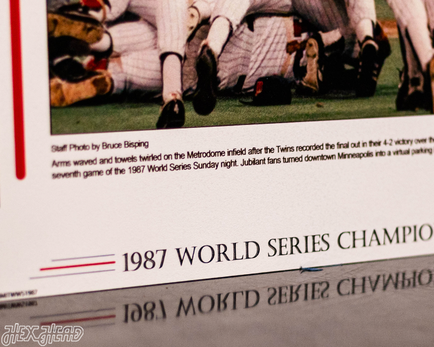 Star Tribune Minnesota Twins 1987 WORLD SERIES Front Page - OCT 26, 1987