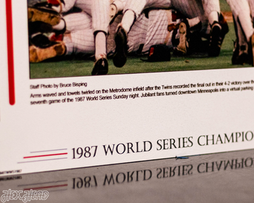 Star Tribune Minnesota Twins 1987 WORLD SERIES Front Page - OCT 26, 1987