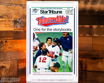 Star Tribune Minnesota Twins 1991 WORLD SERIES Front Page - OCT 28, 1991