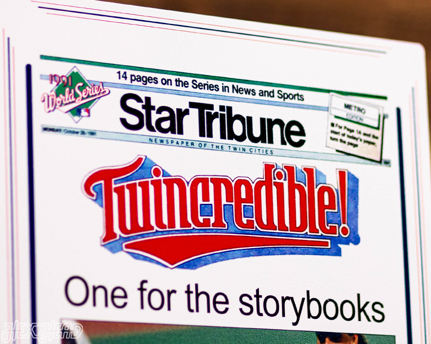 Star Tribune Minnesota Twins 1991 WORLD SERIES Front Page - OCT 28, 1991