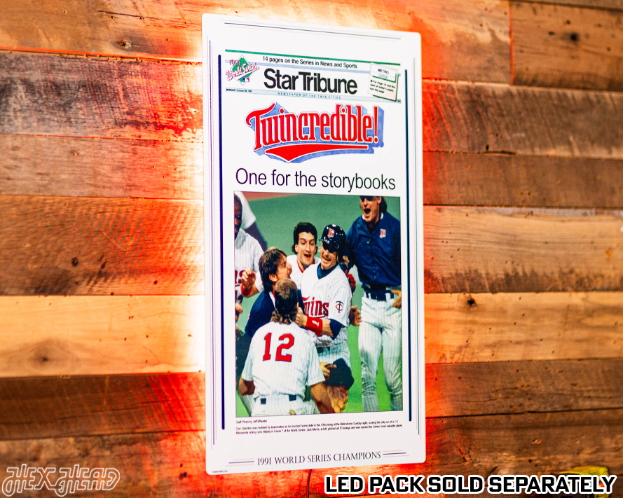 Star Tribune Minnesota Twins 1991 WORLD SERIES Front Page - OCT 28, 1991