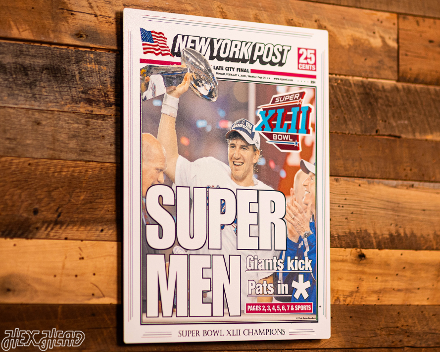 New York Post Giants 2008 Super Bowl Front Page - FEB 4, 2008