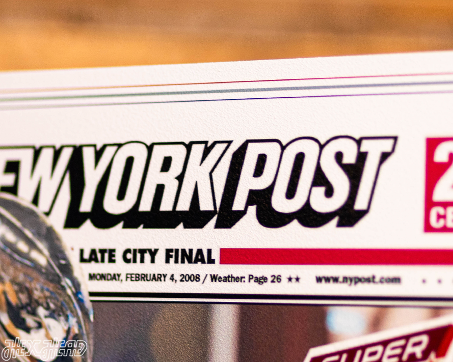 New York Post Giants 2008 Super Bowl Front Page - FEB 4, 2008