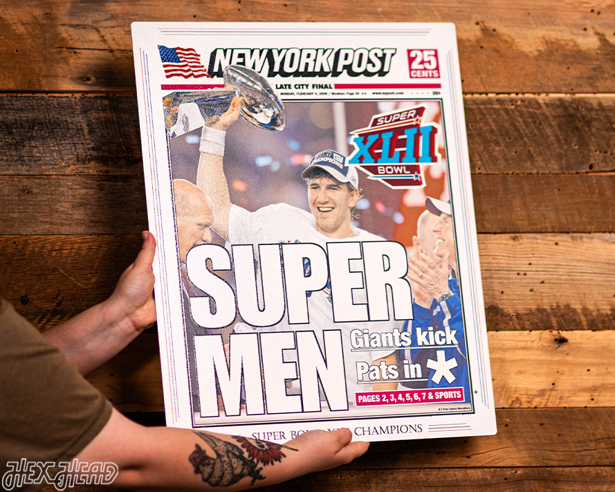 New York Post Giants 2008 Super Bowl Front Page - FEB 4, 2008