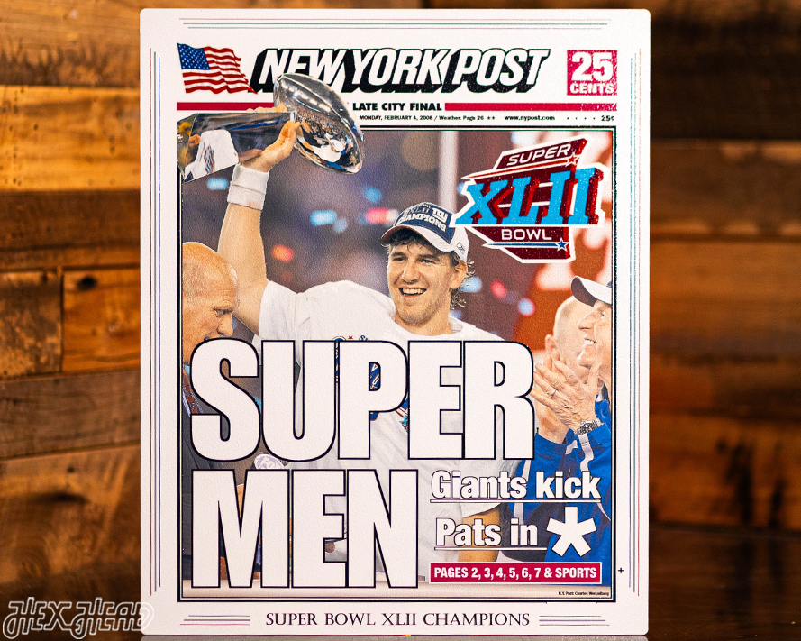 New York Post Giants 2008 Super Bowl Front Page - FEB 4, 2008