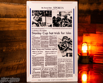 The Journal News Islanders 1982 STANLEY CUP Front Page - MAY 17, 1982
