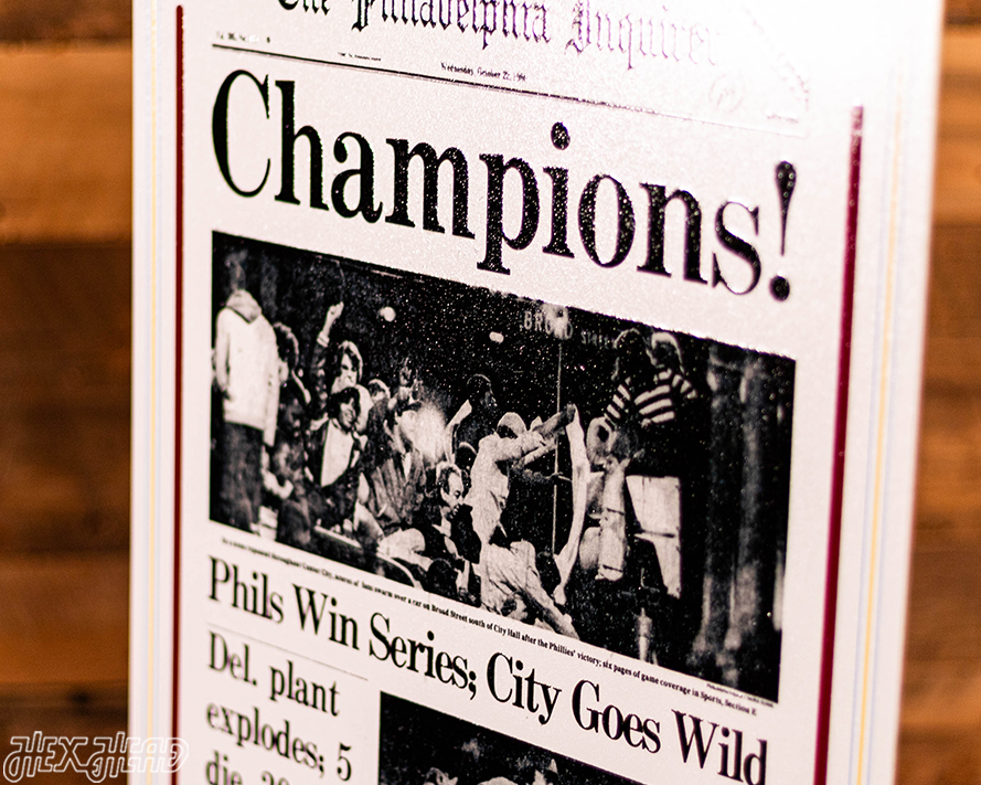Philadelphia Inquirer Phillies 1980 WORLD SERIES Front Page - OCT 22, 1980