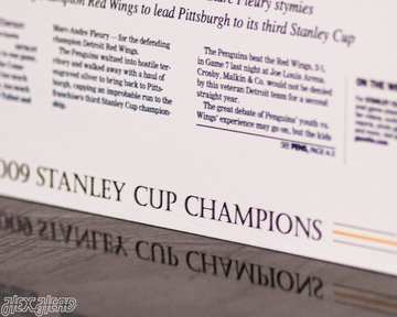 Pittsburgh Post-Gazette Penguins 2009 STANLEY CUP Front Page - JUNE 13, 2009