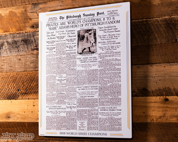 Pittsburgh Sunday Post Pirates 1909 WORLD SERIES Front Page - OCT 17, 1909