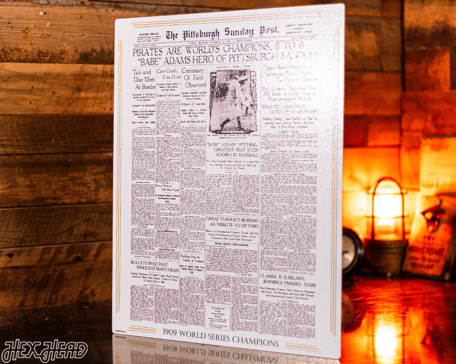 Pittsburgh Sunday Post Pirates 1909 WORLD SERIES Front Page - OCT 17, 1909