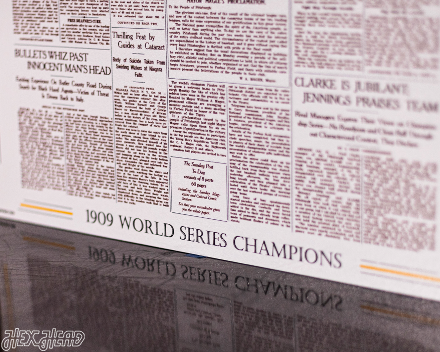 Pittsburgh Sunday Post Pirates 1909 WORLD SERIES Front Page - OCT 17, 1909