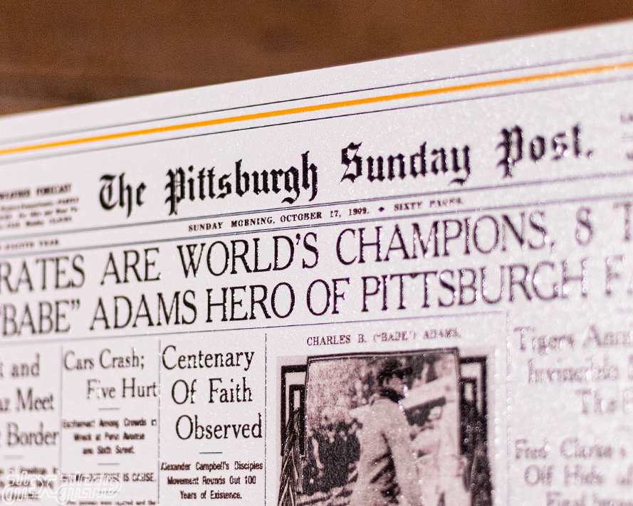 Pittsburgh Sunday Post Pirates 1909 WORLD SERIES Front Page - OCT 17, 1909