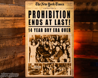 New York Times Prohibition Front Page - DEC 6, 1933