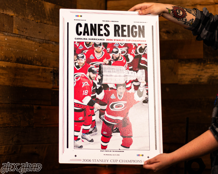 2006 Stanley Cup Front Page - JUNE 21, 2006 Metal Wall Art