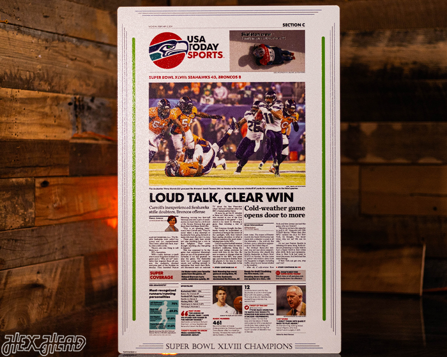 USA Today Seattle Seahawks 2014 Super Bowl Front Page - FEB 3, 2014