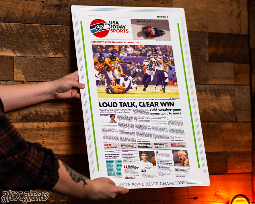USA Today Seattle Seahawks 2014 Super Bowl Front Page - FEB 3, 2014