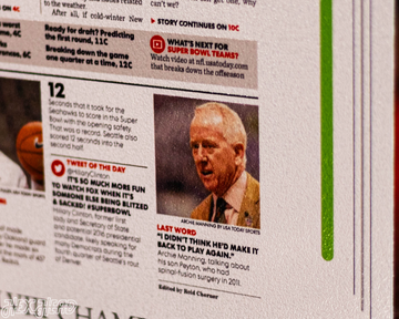 USA Today Seattle Seahawks 2014 Super Bowl Front Page - FEB 3, 2014