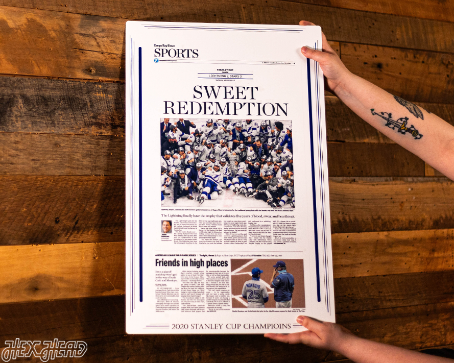 Tampa Bay Times Lightning 2020 STANLEY CUP Front Page - SEP 29, 2020