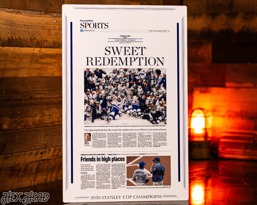Tampa Bay Times Lightning 2020 STANLEY CUP Front Page - SEP 29, 2020