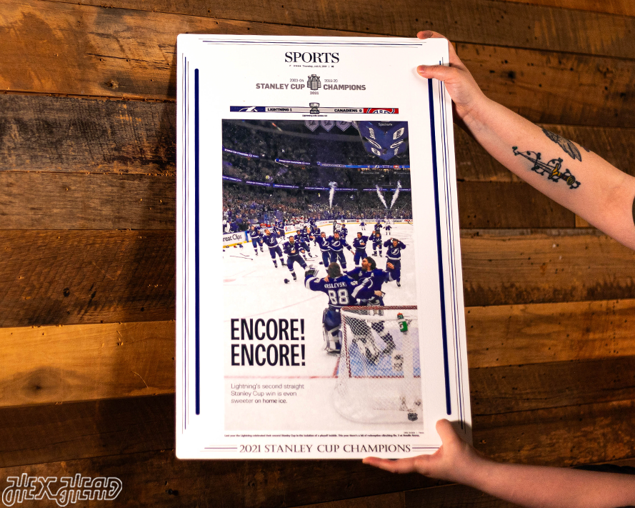 Tampa Bay Times Lightning 2021 STANLEY CUP Front Page - JULY 8, 2021