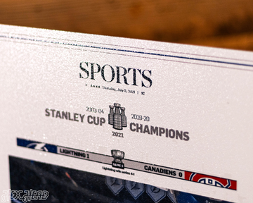 Tampa Bay Times Lightning 2021 STANLEY CUP Front Page - JULY 8, 2021