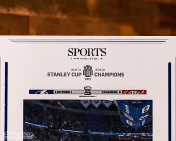 Tampa Bay Times Lightning 2021 STANLEY CUP Front Page - JULY 8, 2021