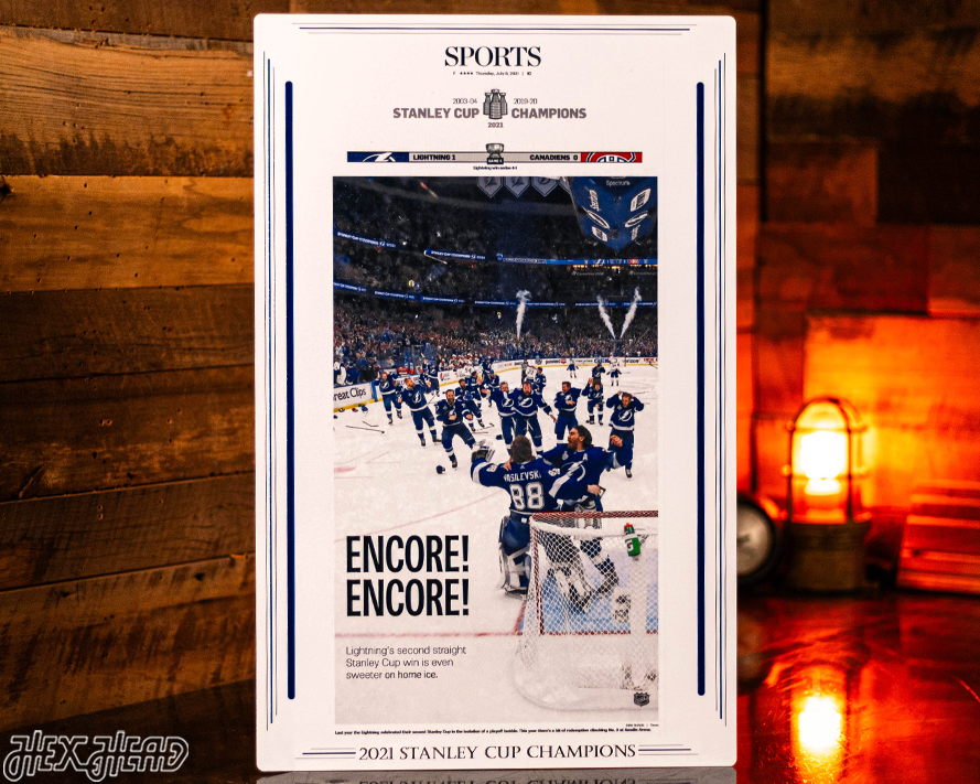 Tampa Bay Times Lightning 2021 STANLEY CUP Front Page - JULY 8, 2021